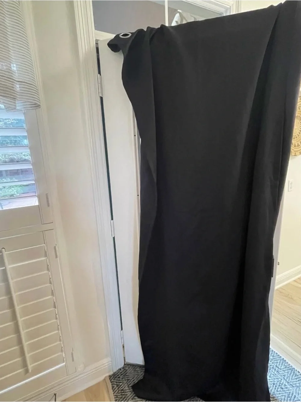 Pair of Black Curtain Panels